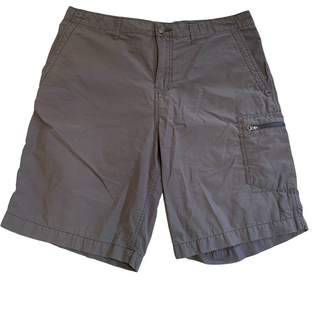 George Men's Grey Cargo Shorts Zipper Pocket Size 32 Cotton Blend